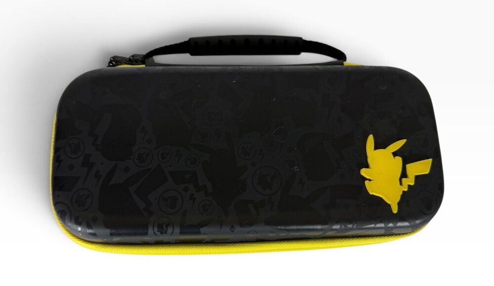 Pokémon Pikachu Black & Yellow Padded Carrying Travel Case for Nintendo Switch